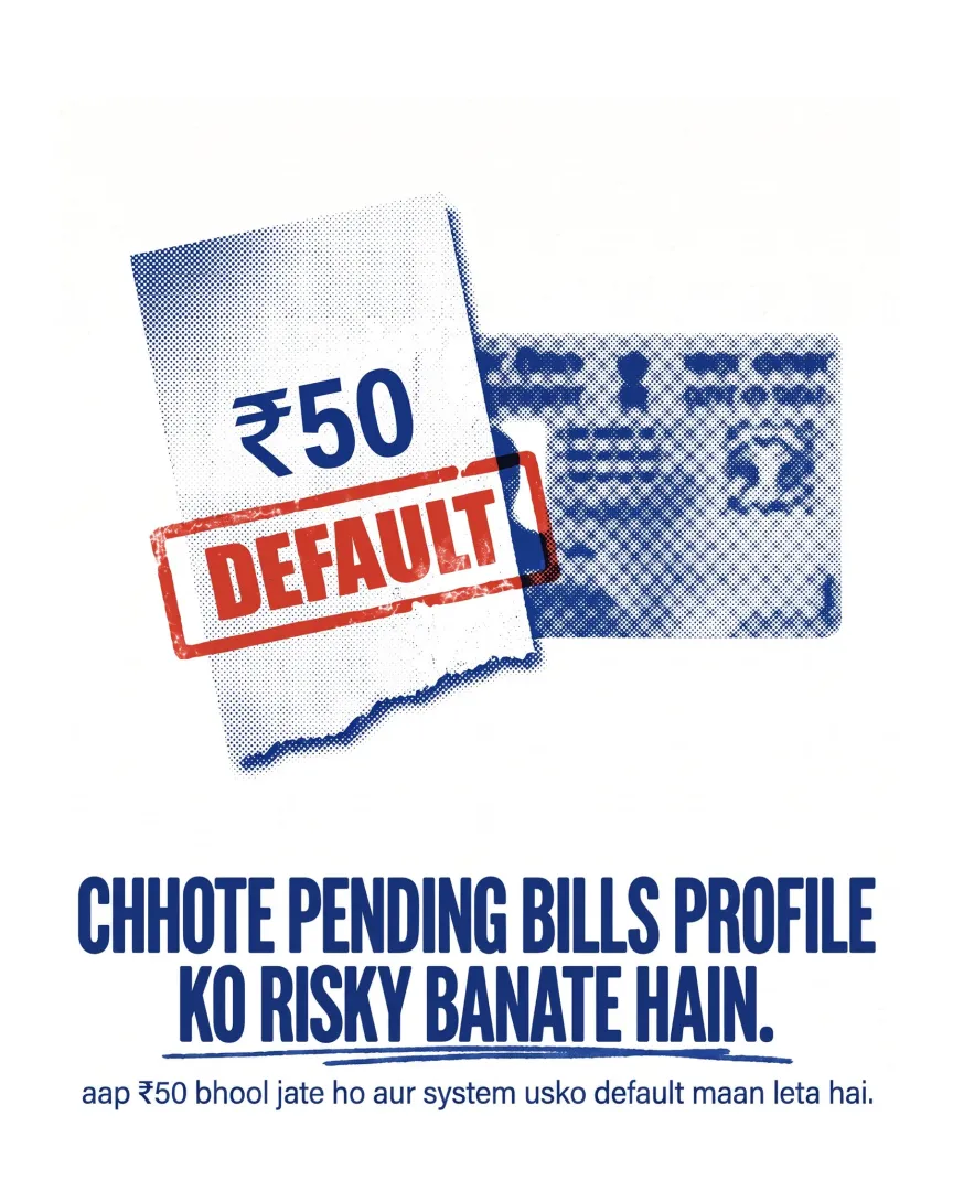 Small pending bills make a profile look risky
