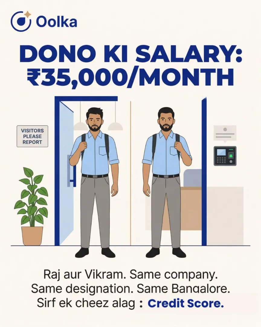 Two colleagues on the same salary; only the credit score differs